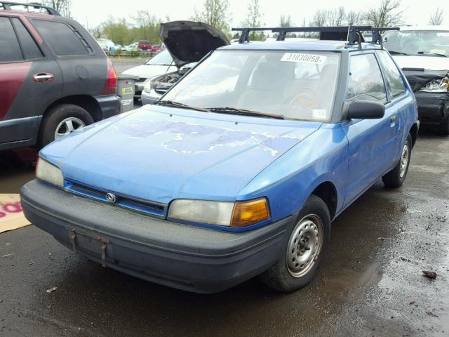 JM1BG2321P0637471 - 1993 MAZDA 323 BASE BLUE photo 2