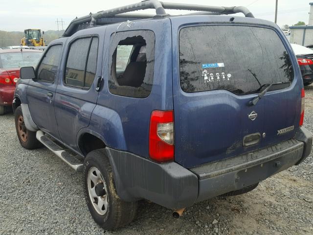 5N1DD28T7YC530536 - 2000 NISSAN XTERRA XE BLUE photo 3