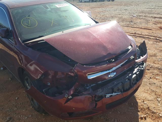 1G1ZC5E11BF277164 - 2011 CHEVROLET MALIBU 1LT MAROON photo 10