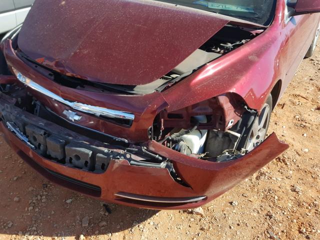 1G1ZC5E11BF277164 - 2011 CHEVROLET MALIBU 1LT MAROON photo 9