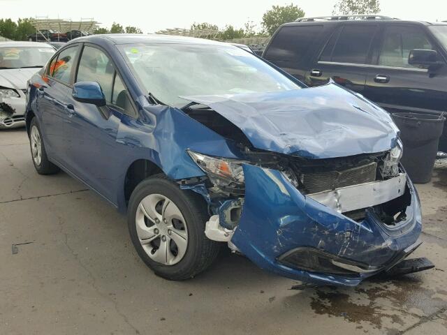 19XFB2F51DE059929 - 2013 HONDA CIVIC BLUE photo 1