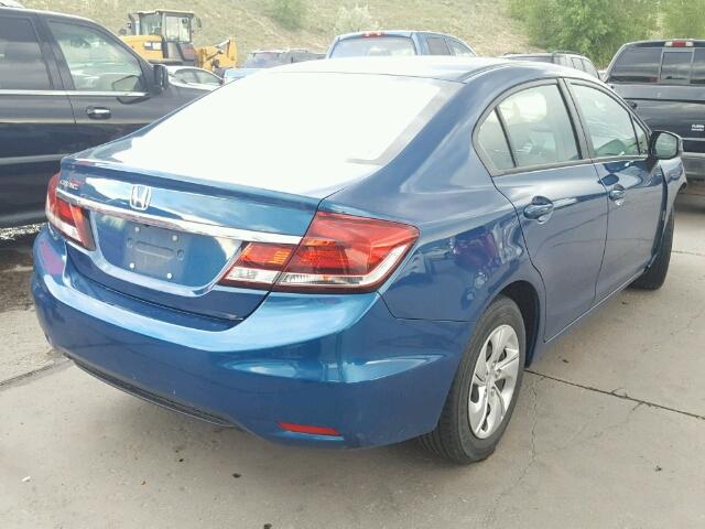 19XFB2F51DE059929 - 2013 HONDA CIVIC BLUE photo 4