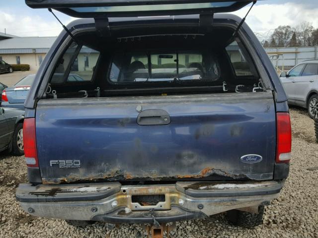 1FTSW31F11EA23321 - 2001 FORD F350 SRW S BLUE photo 9