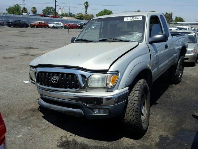 5TEWM72N43Z233383 - 2003 TOYOTA TACOMA XTR SILVER photo 2