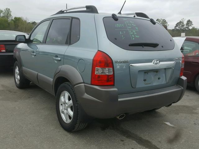 KM8JN12D75U099116 - 2005 HYUNDAI TUCSON GLS BLUE photo 3