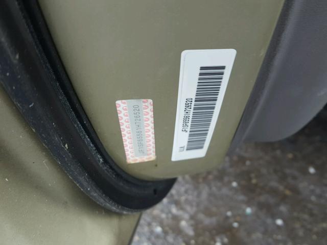 JF1SF65561H726520 - 2001 SUBARU FORESTER S Qızıl foto 10