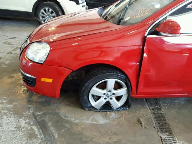 3VWRM71KX8M004468 - 2008 VOLKSWAGEN JETTA SE RED photo 9