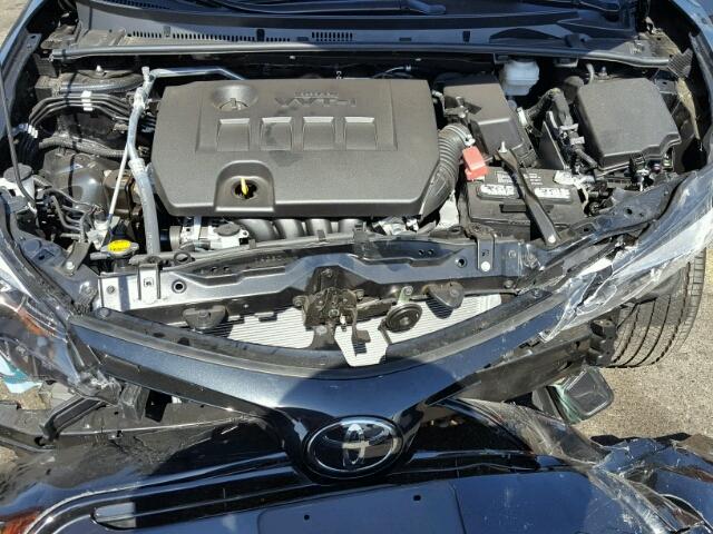 5YFBURHE6HP591650 - 2017 TOYOTA COROLLA L BLACK photo 7