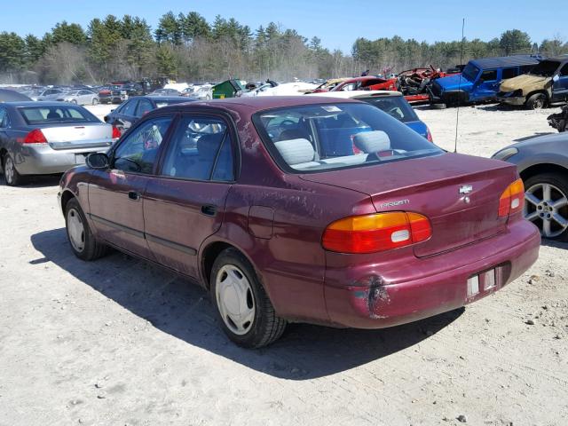 1Y1SK5285WZ425006 - 1998 CHEVROLET GEO PRIZM 勃艮第红 照片 3