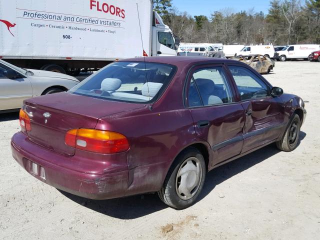 1Y1SK5285WZ425006 - 1998 CHEVROLET GEO PRIZM 勃艮第红 照片 4