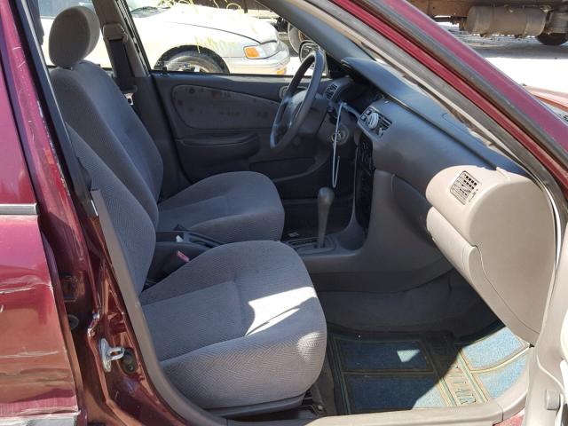 1Y1SK5285WZ425006 - 1998 CHEVROLET GEO PRIZM 勃艮第红 照片 5