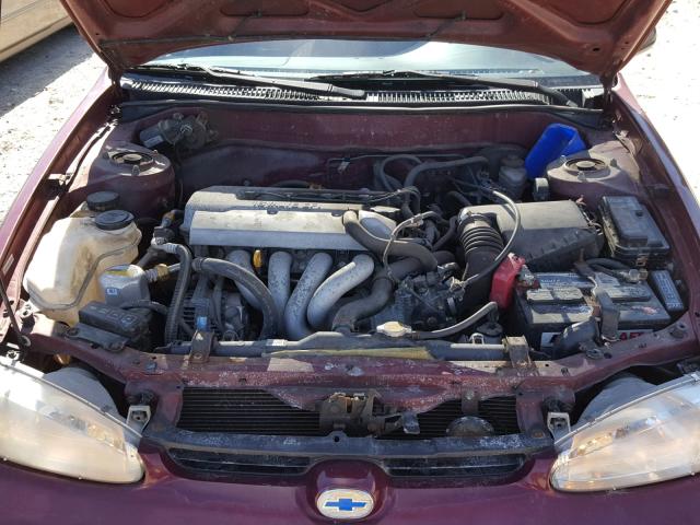 1Y1SK5285WZ425006 - 1998 CHEVROLET GEO PRIZM BURGUNDY photo 7