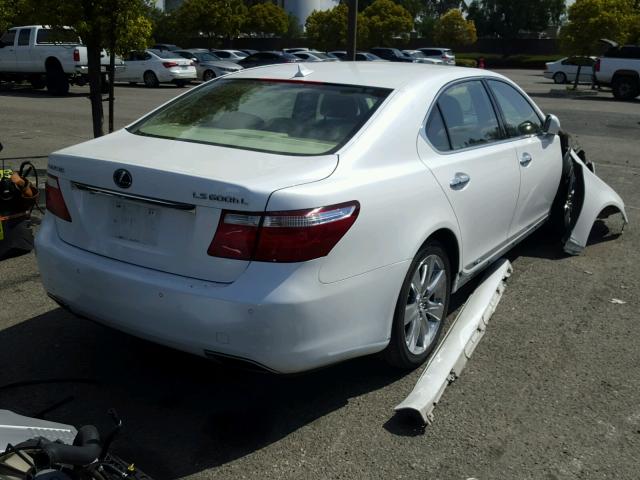 JTHDU46F985004540 - 2008 LEXUS LS 600HL WHITE photo 4