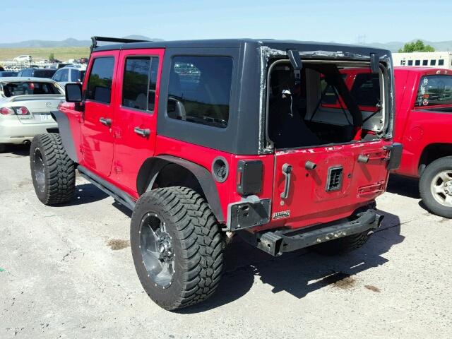 1J4GB39167L208313 - 2007 JEEP WRANGLER X RED photo 3