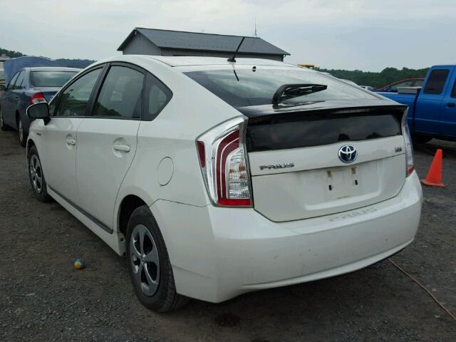 JTDKN3DU7C1516072 - 2012 TOYOTA PRIUS WHITE photo 3