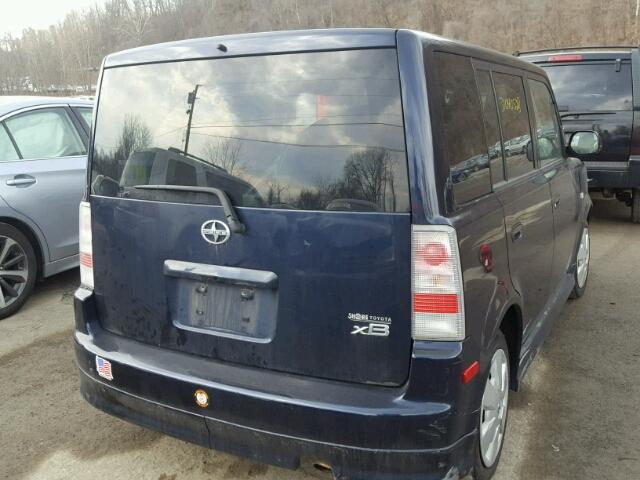JTLKT324X64114627 - 2006 TOYOTA SCION XB ლურჯი ფოტო 4
