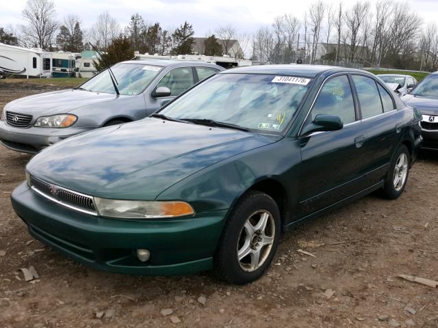 4A3AA46G41E210650 - 2001 MITSUBISHI GALANT ES GREEN photo 2