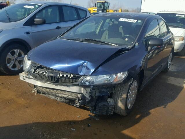 2HGFA16379H513254 - 2009 HONDA CIVIC VP BLUE photo 2