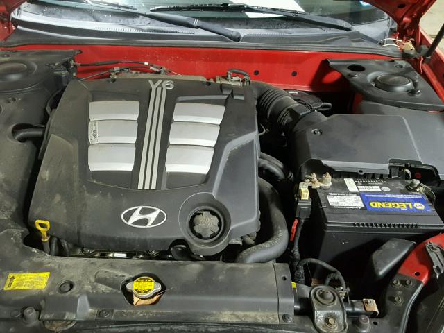 KMHHN65F83U052392 - 2003 HYUNDAI TIBURON RED photo 7