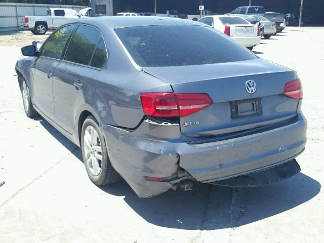 3VW2K7AJ7FM241592 - 2015 VOLKSWAGEN JETTA BASE გრაფიტი ფოტო 3