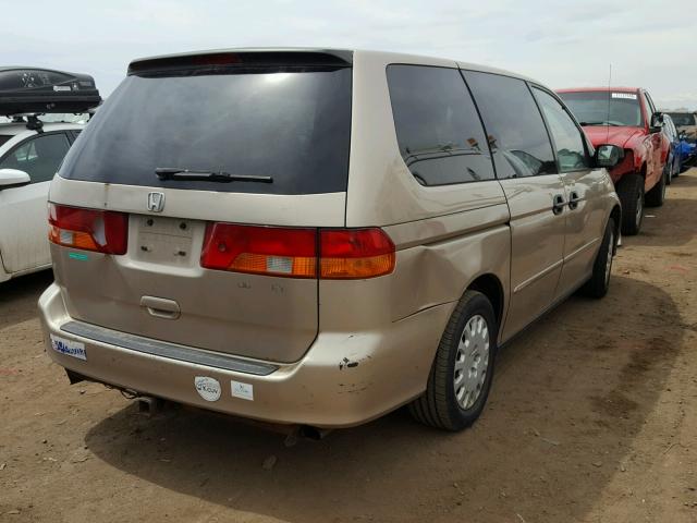 5FNRL18532B012622 - 2002 HONDA ODYSSEY LX GOLD photo 4