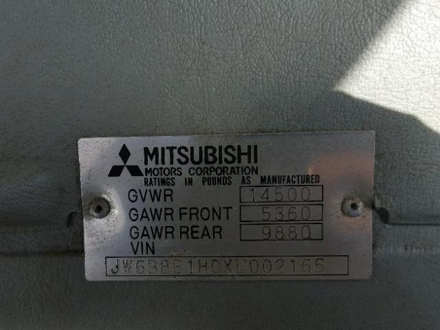 JW6BBE1H0XL002165 - 1999 MITSUBISHI FUSO TRUCK OF FE 649 WHITE photo 10