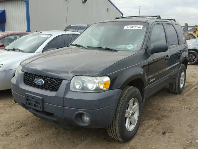 1FMYU95H76KC36048 - 2006 FORD ESCAPE HEV BLACK photo 2