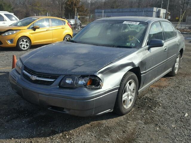 2G1WF52E559330821 - 2005 CHEVROLET IMPALA GRAY photo 2