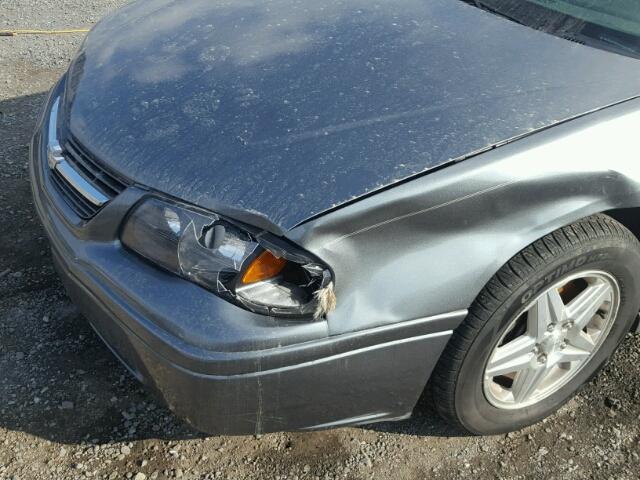 2G1WF52E559330821 - 2005 CHEVROLET IMPALA GRAY photo 9