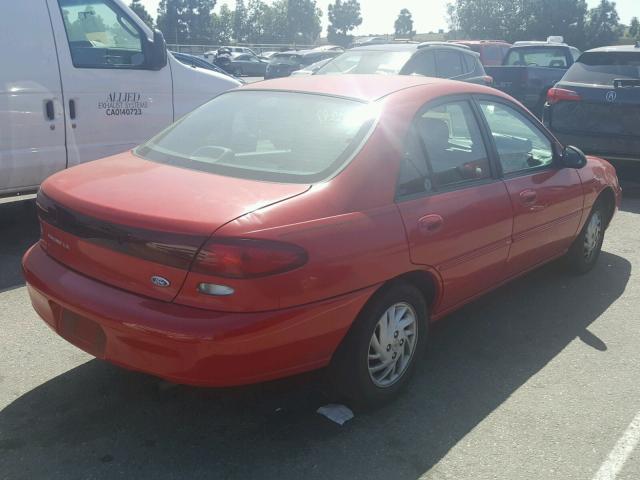 1FALP13P8VW364877 - 1997 FORD ESCORT LX RED photo 4