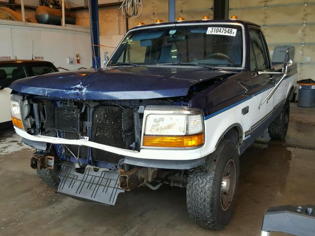 2FTHF25H6SCA25055 - 1995 FORD F250 BLUE photo 2