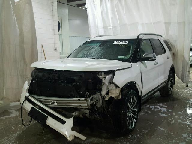 1FM5K8HT8GGB40467 - 2016 FORD EXPLORER P WHITE photo 2