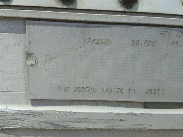 1UYVS25386P937016 - 2006 UTILITY TRAILER WHITE photo 10