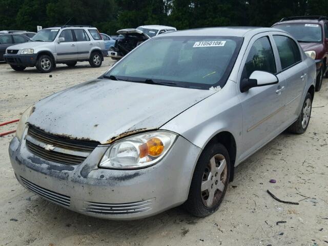 1G1AL55F077275111 - 2007 CHEVROLET COBALT LT SILVER photo 2