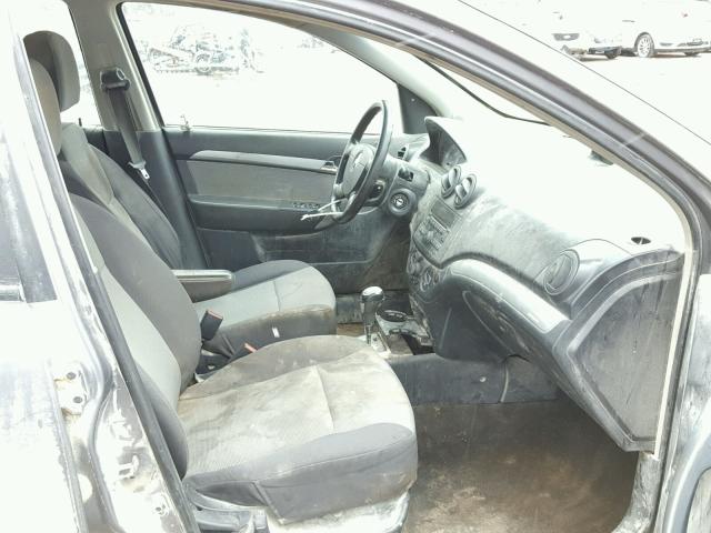KL1TD6DE9BB200559 - 2011 CHEVROLET AVEO LS GRAY photo 5