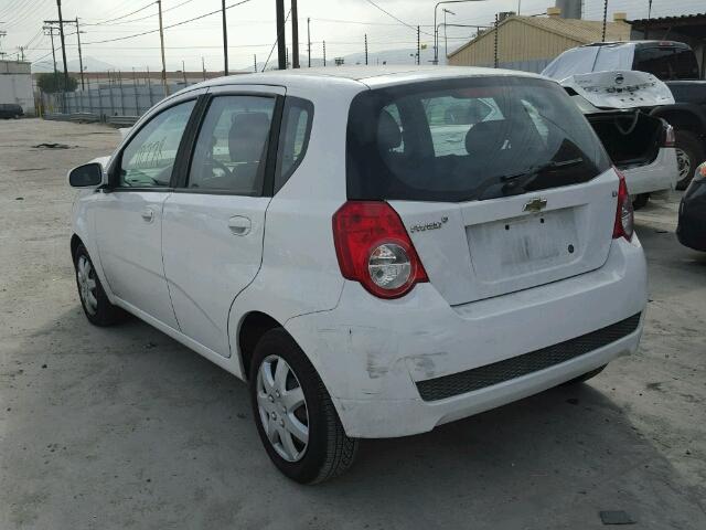 KL1TD6DE0BB147606 - 2011 CHEVROLET AVEO WHITE photo 3