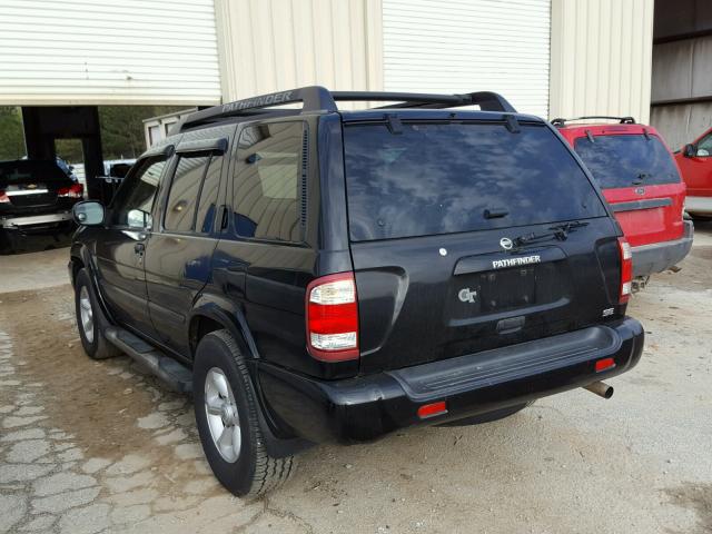 JN8DR09X24W802385 - 2004 NISSAN PATHFINDER BLACK photo 3