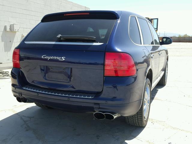 WP1AB29P65LA62002 - 2005 PORSCHE CAYENNE S BLUE photo 4