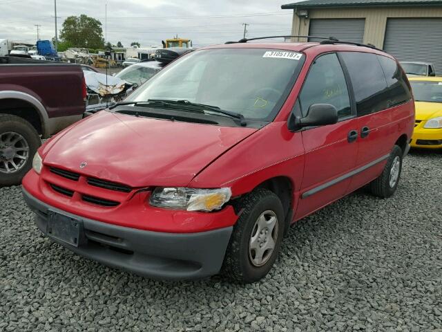 2B4GP24G9XR132667 - 1999 DODGE GRAND CARA RED photo 2