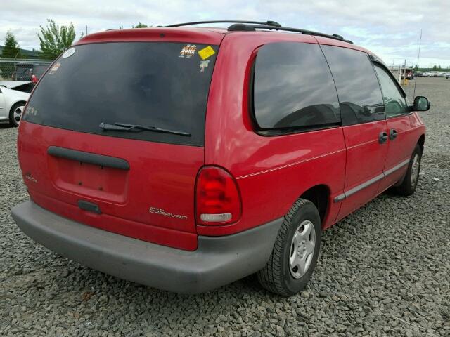 2B4GP24G9XR132667 - 1999 DODGE GRAND CARA RED photo 4