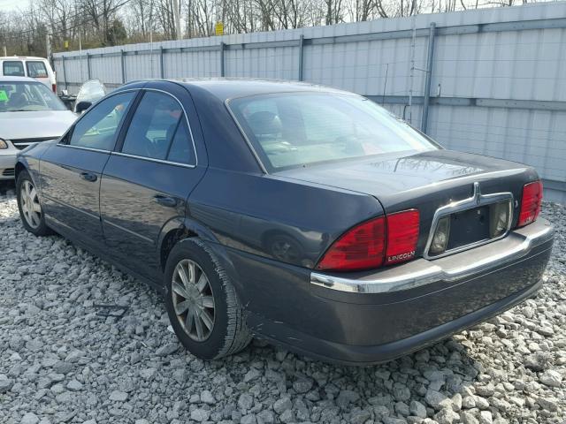 1LNHM86S42Y620896 - 2002 LINCOLN LS GRAY photo 3