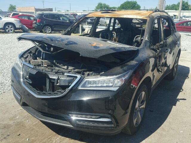 5FRYD4H28EB010836 - 2014 ACURA MDX BLACK photo 2