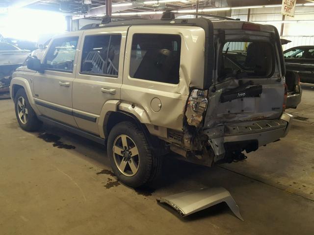 1J8HG48N58C156527 - 2008 JEEP COMMANDER SILVER photo 3