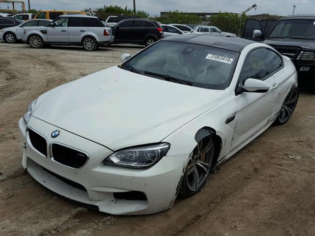 WBSLX9C55ED160257 - 2014 BMW M6 WHITE photo 2