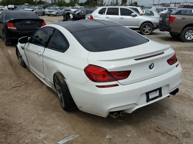 WBSLX9C55ED160257 - 2014 BMW M6 WHITE photo 3
