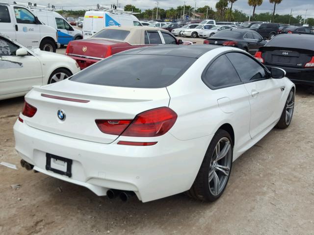 WBSLX9C55ED160257 - 2014 BMW M6 WHITE photo 4