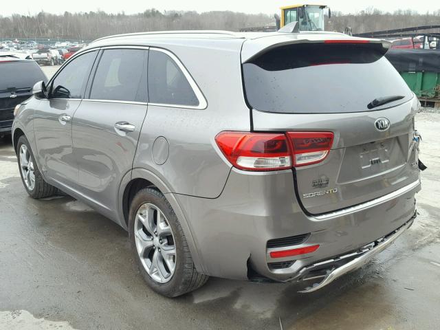 5XYPKDA51GG004041 - 2016 KIA SORENTO SX GRAY photo 3