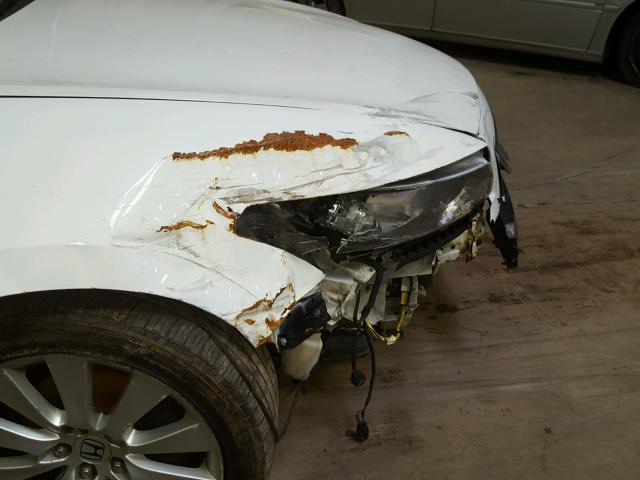 1HGCS2B89AA009069 - 2010 HONDA ACCORD EXL WHITE photo 9