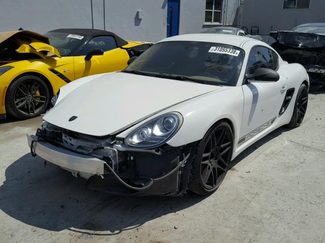 WP0AA2A81CS760335 - 2012 PORSCHE CAYMAN WHITE photo 2