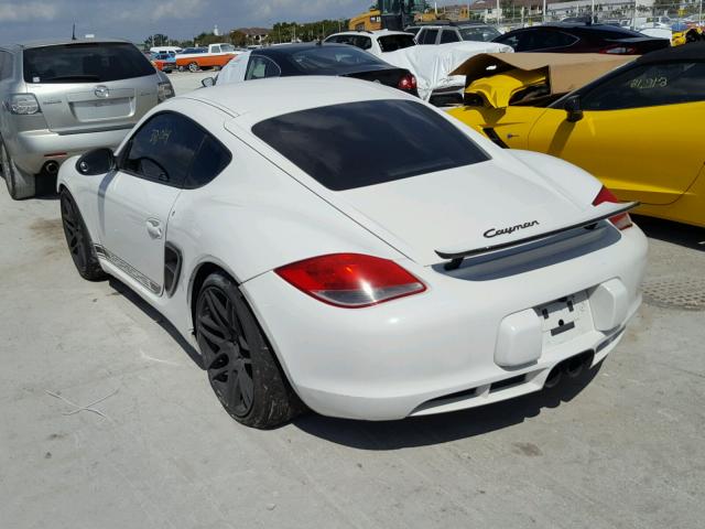 WP0AA2A81CS760335 - 2012 PORSCHE CAYMAN WHITE photo 3